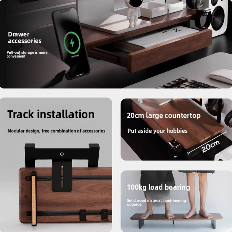 Desk Setup Computer - Caixa de Armazenamento Metálica para Monitor