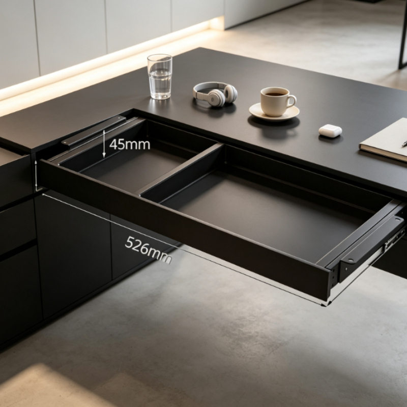 Desk Setup Office - Bandeja Deslizante Premium para Armazenamento Sob
