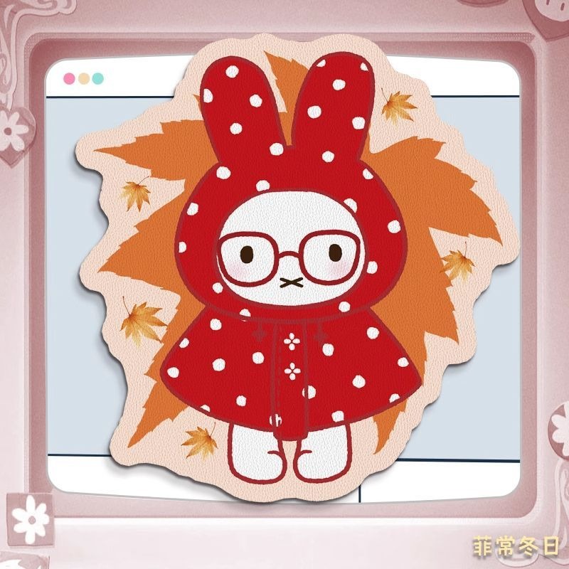 Mouse Pad de Couro Anime Miffy - Desk Setup Office avaliação e preço