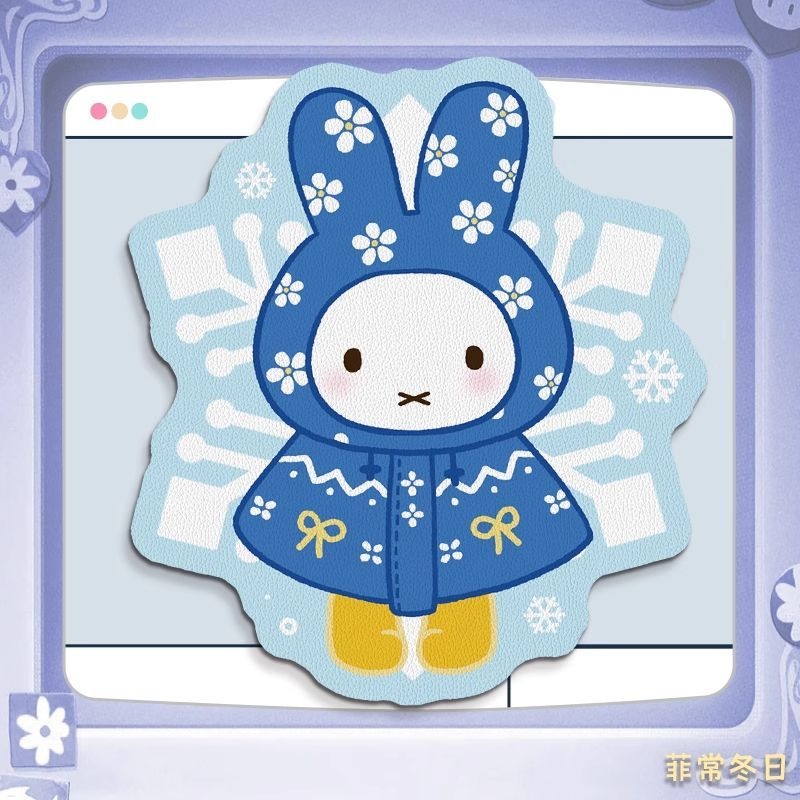 Mouse Pad de Couro Anime Miffy - Desk Setup Office avaliação e preço