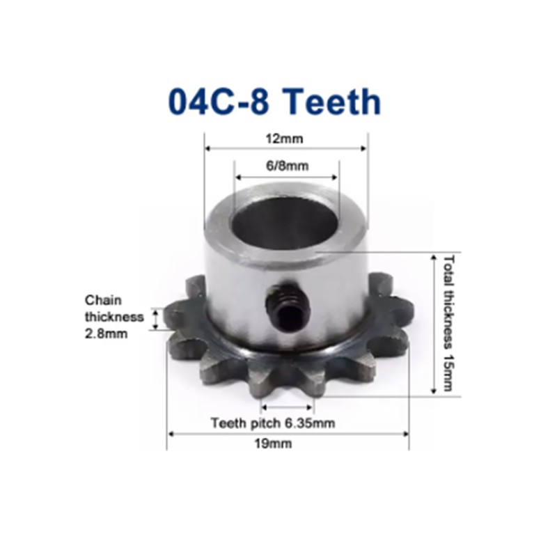 04C 8T Sprocket 6/8mm Bore 45  - Desk Setup Gear avaliação e preço