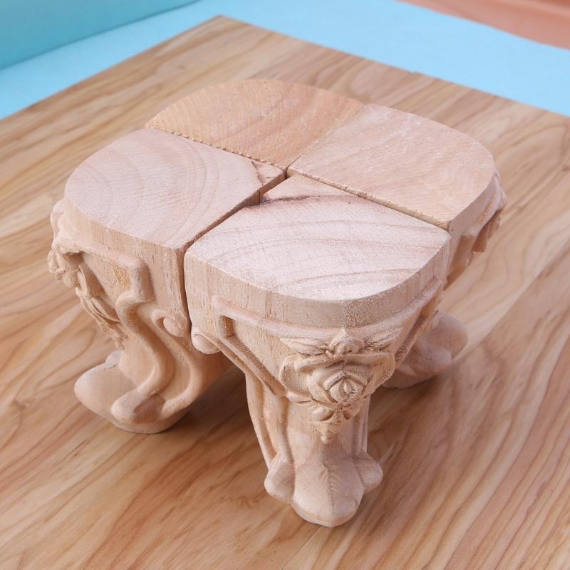 4 peças pés sofá cama perna es - Desk Setup Vintage avaliação e preço